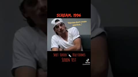 Scream screen test of #skeetulrich !!! #behindthescenes #Scream #movie