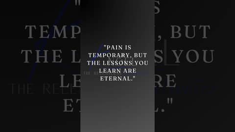 The pain is temporary, but the wisdom is forever. Keep going! 🔥 #MindsetMatters #GrowthWins