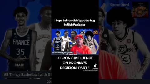 LEBRON'S INFLUENCE ON BRONNY'S DECISION, PART 1... #nba #basketball #bronnyjames #lebronjames
