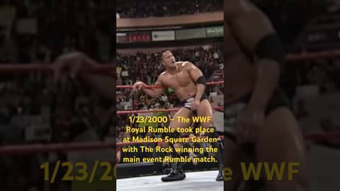 1/23/2000 – The Rock won the Royal Rumble match. #wwe #wrestling #royalrumble #wwf