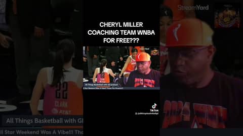 CHERYL MILLER COACHING ALL STARS FOR FREE??? #wnba #basketball #allstargame2024 #cherylmiller