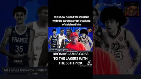 BRONNY DRAFTED BY THE LAKERS... #nba #basketball #bronnyjames #losangeleslakers #nbadraft #podcast