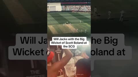 Barmy Army rejoice as Will Jacks claims the big wicket of Scott Boland π Barmy Army rejoice as Will Jacks claims the big wicket of Scott Boland π