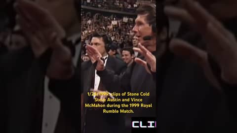 1/24/1999 clips of Stone Cold Steve Austin & Vince McMahon during the 1999 Royal Rumble Match. #wwe