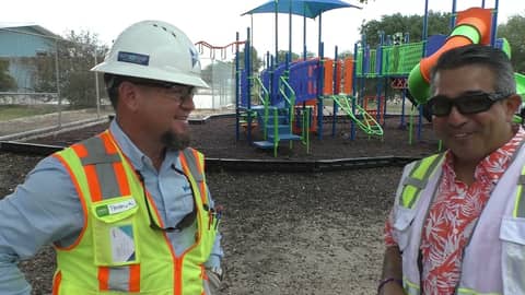 Construction Professionals mentoring students about Careers in the Trades Construction Professionals mentoring students about Careers in the Trades