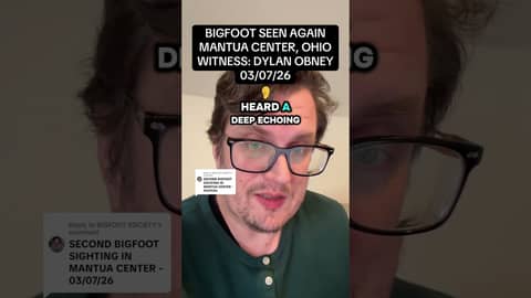 ANOTHER BIGFOOT SIGHTING IN MANTUA CENTER, OHIO / 03/07/26 #bigfoot #ohio