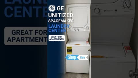 GE Unitized Spacemaker Stacked Washer Dryer
