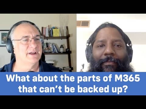 Are there parts of Microsoft 365 you can't back up?