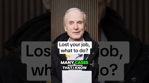 I have lost my job, what to do?