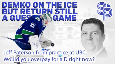 Demko on the ice, but his return time still a guessing game.  #canucks have winnable games coming up