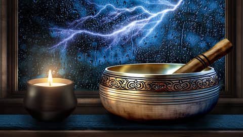 Rain Sounds to Sleep + Thunderstorm & Tibetan Bowl Rain Sounds to Sleep + Thunderstorm & Tibetan Bowl