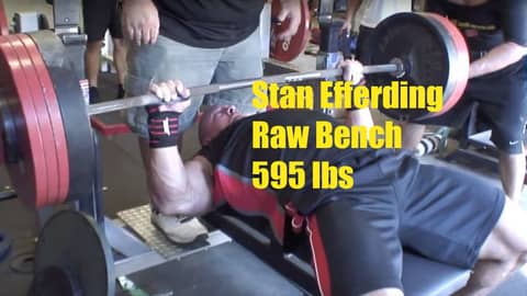 Stan Efferding 595 Raw Bench | A Night at Super Training Gym 9-10-09 | RetroPL