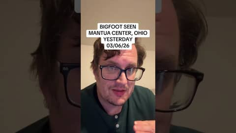 BIGFOOT SEEN / MANTUA CENTER, OHIO / 03/06/26 Source: Bigfoot Mapping Project #fyp #bigfoot #ohio