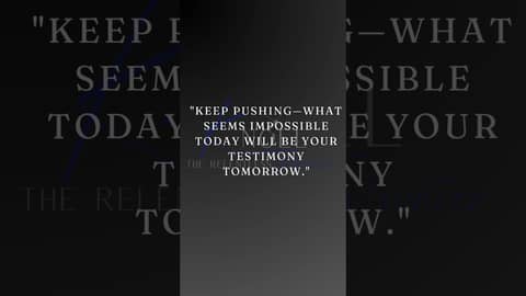 Keep pushing! Today’s struggle is tomorrow’s testimony! 🔥 #FaithOverFear #BreakthroughComing