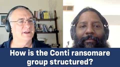 How is the Conti ransomware group structured?