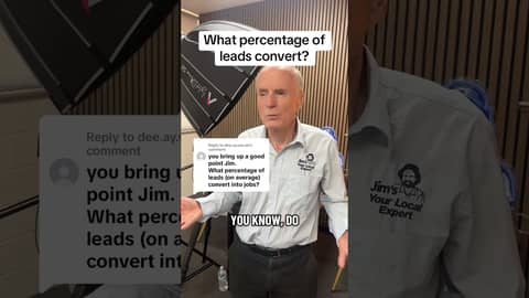 What percentage of Jim's leads convert?