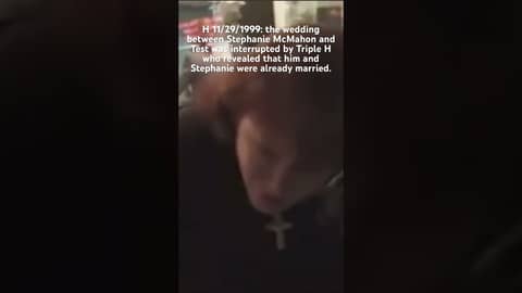 Stephanie McMahon & Test wedding was ruined by Triple H who revealed that they were already married.