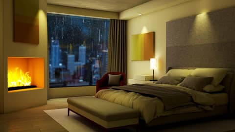 Relaxing Rainstorm ASMR for You to Sleep or Study ☔🔥with Crackling Fire Chill Vibes