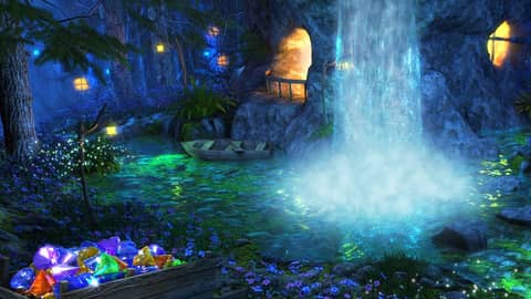 Waterfall in Fairy Tale Forest | Mystical Water Ambience for Sleep Waterfall in Fairy Tale Forest | Mystical Water Ambience for Sleep