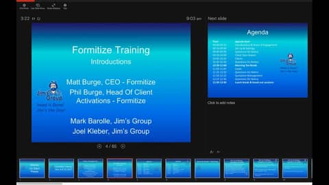 Jim's Group Formitize Training Seminar Thursday 09/11/17 AM Session Part 1 of 2 *Rough Edit*