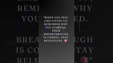 The struggle is real, but so is your breakthrough. Keep moving! #FaithOverFear #NeverQuit