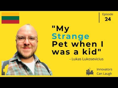 Lithuanian startup founder, Lukas Lukosevicius and his strange pet