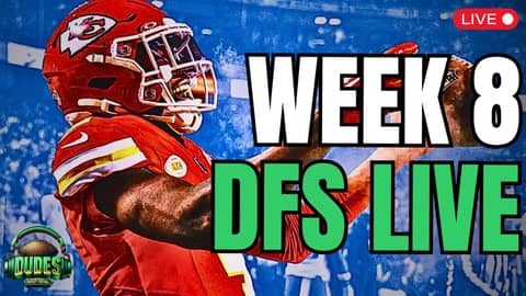 🔴 LIVE: Week 8 Fantasy Football - DFS Plays, Start/Sit Help & HATS