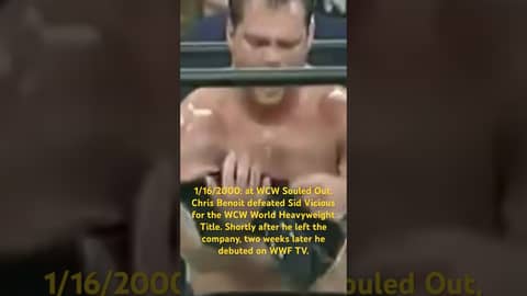 1/16/2000: at WCW Souled Out, Chris Benoit defeated Sid Vicious for the WCW World Heavyweight Title. 1/16/2000: at WCW Souled Out, Chris Benoit defeated Sid Vicious for the WCW World Heavyweight Title.
