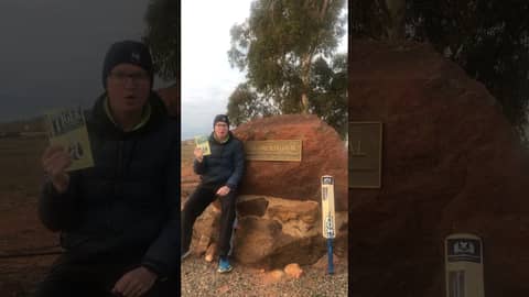 Bill O’Reilly book review at the oval named in his honour at White Cliffs, outback NSW, Australia.