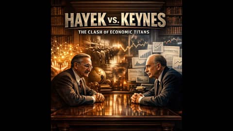 Friedrich Hayek vs  John Maynard Keynes:  The Clash of Economic Titans