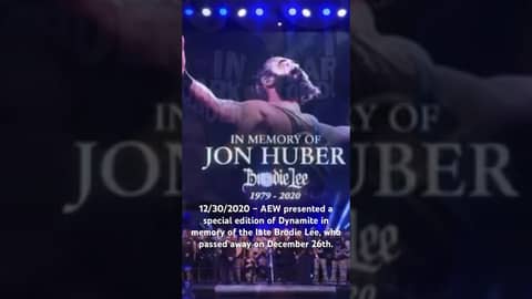 12/30/2020 – AEW had a special edition of Dynamite in memory of Brodie Lee, who died four days prior