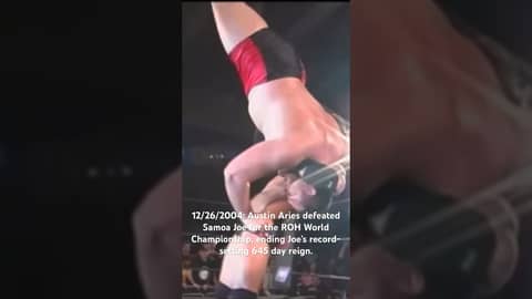12/26/2004 Austin Aries defeated Samoa Joe for the ROH World title ending Joe’s record 645 day reign