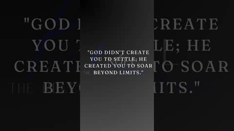 Stop settling! You were meant for more—take flight into your purpose! 🚀🔥 #FaithOverFear #KeepGoing