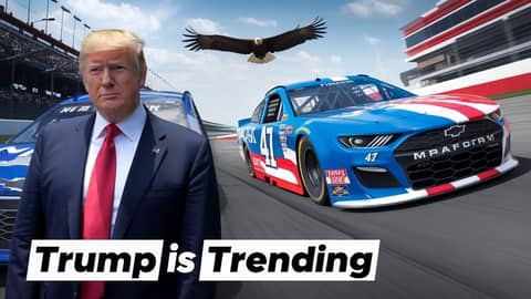 Trump Takes The Beast For A Lap At The Daytona 500 | Trump Is Trending