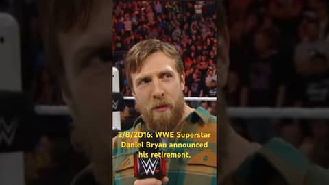 2/8/2016: WWE Superstar Daniel Bryan announced his retirement. #wwe #aew #wrestling #prowrestling 2/8/2016: WWE Superstar Daniel Bryan announced his retirement. #wwe #aew #wrestling #prowrestling