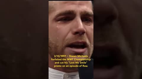 2/13/1997 – Shawn Michaels forfeited the WWF title during his “Lost My Smile” promo on Raw. #wwe