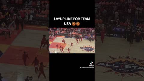 LAYUP LINE FOR TEAM USA... #basketball #wnba #womensbasketball #teamusa #allstargame2024 #podcast