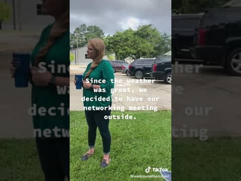 Networking meeting outside