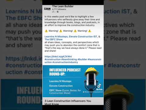 Construction Influencer Podcasts recognized by The Lean Builder