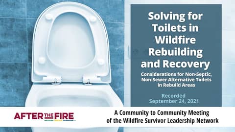 Solving for Toilets in Wildfire Rebuilding and Recovery