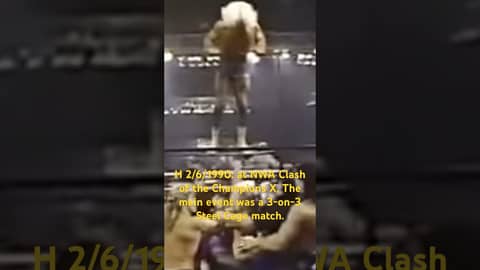 2/6/1990: at NWA Clash of the Champions X, The main event was a 3-on-3 Steel Cage match. #wrestling 2/6/1990: at NWA Clash of the Champions X, The main event was a 3-on-3 Steel Cage match. #wrestling
