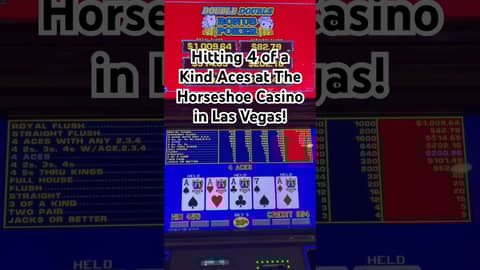 Hitting 4 ACES in a Vegas Casino! #videopoker #lasvegas #gambling Hitting 4 ACES in a Vegas Casino! #videopoker #lasvegas #gambling
