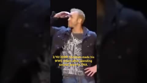 2/10/2009: Christian made his WWE return after spending several years in TNA. #wwe #wrestling