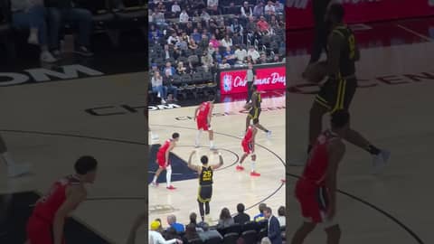 Gui Santos with a bucket. #goldenstatewarriors Gui Santos with a bucket. #goldenstatewarriors