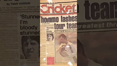 Retro Australian Cricket newspaper style. #retro #cricket