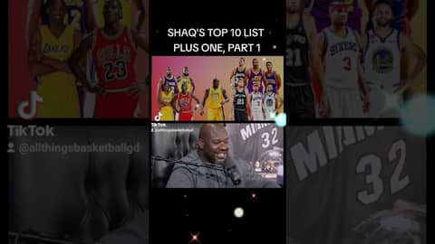 SHAQ'S TOP 10 LIST PLUS ONE, PART 1... #nba #basketball #shaq #shaquilleoneal #top10 #podcast