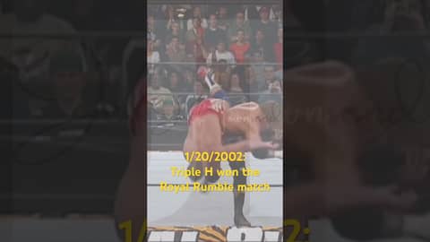 1/20/2002: Triple H won the Royal Rumble match. #wwe #wrestling