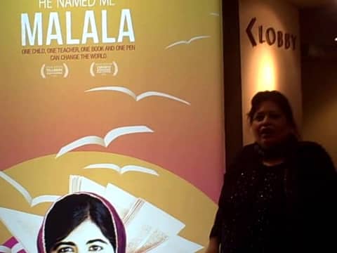 Dr.Afshan Hashmi invited for screening of the movie He named me Malala