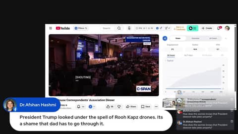 Live Correspondents' dinner 25 April 2026-By Dr.Afshan Hashmi