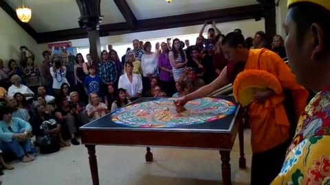 Ceremony of Tibetan Buddhist Sand Mandala Destruction